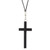 Thin-Style Cross Pendant - Black (BK-12072) - 12/cs