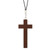 Thick-Style Cross Pendant - Brown (BK-12077) - 12/cs