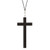 Thick-Style Cross Pendant - Dark Brown (BK-12079) - 12/cs