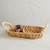 Beaded Seagrass Basket Round