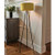 Iron Yellow Velvet Floor Lamp