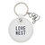 Face to Face Leather Key Tag - Love Nest