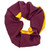 Scrunchie Single - Burgundy/Yellow Gold