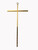 Cross 12" Plain Gold Brass