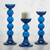 Blue Candle Holder - Large