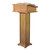 Lectern with Shelf - Pecan Stain