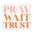 Vinyl Sticker - Pray Wait Trust