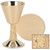 Satin Cup with Hand Cast Vine Stem Chalice and Paten Set