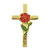 Rose Cross Enamel Pin - 25/pk