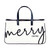 Large Canvas Tote - Merry Christmas