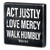 Box Sign - Act Justly Love Mercy Walk Humbly - 8" Sq