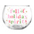 Roly Poly Glass - Full of Holiday Spirits