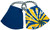 Pom Masks - Sunshine Navy Tie Dye - 2/pk