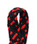 Wide PomBraid Headband - Black/Red