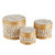 Round Shell Baskets - Set of 3