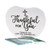 Thankful for You Glass Heart Stand - 12/pk