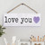 String Sign - Love You Purple Heart