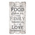 Bless The Food, Family and Love Small Fence Post Wood Look Wall Art Plaque