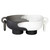Resin Bowl with Rings - Anthracite Grey + White