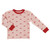 Waffle Knit Two-Piece Pajama Set - Red Bows