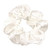 Large Diamond Ornament Satin Rhinestone Scrunchie - Ivory