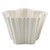 White Crimped Ceramic Bowls - Set of 3