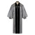Pulpit Robe - Silver Jacquard with Black Velvet Panels and Silver Crosses