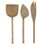 Antique Gold Cheese Knives - Set of 3