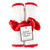 Plush Face Cloth Set - White with Red Trim