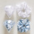 Large Diamond Ornament Satin Rhinestone Scrunchie - Blue