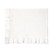 Knit Blankets with Ruffle - White