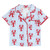 Bamboo Short Sleeve Top + Square Short PJ Set with Whip Stitch - Blue Stripes + Lobsters