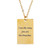 Square Pendant Necklace - Jesus is the Vine - Gold