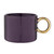 Ceramic Mug with Gold Handle - Aubergine