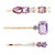 Crystal Hair Pins - Lavender Jewels
