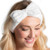 Plush Bow Spa Headband - White