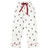 Full-Length Ruffle PJ Set With Velvet Tie - White + Mistletoe