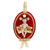 Red Oval Christ Child Pillow Ornament