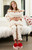 Ruffled Satin Pillowcase - Hearts