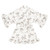 Ruffled Satin Robe - White + Flax Bows
