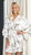 Ruffled Satin Robe - White + Flax Bows