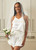 Cami + Velvet Ruffled Short - White