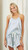 Cami + Velvet Ruffled Short - Blue