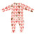 Cozy Romper with Ruffles - Hearts