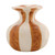 Orange Striped Ceramic Candleholder - Small