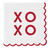 Foil Scalloped Napkins - XOXO