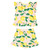Two-Piece Short Sleeve + Shorts Ruffle Set - Pink Stripes + Lemons