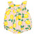 Sleeveless Bubble Romper with Ruffles - Pink Stripes + Lemons