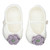 Knit Baby Booties - Purple Flower