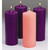 6" Advent Pillar Candles - Purple/Pink